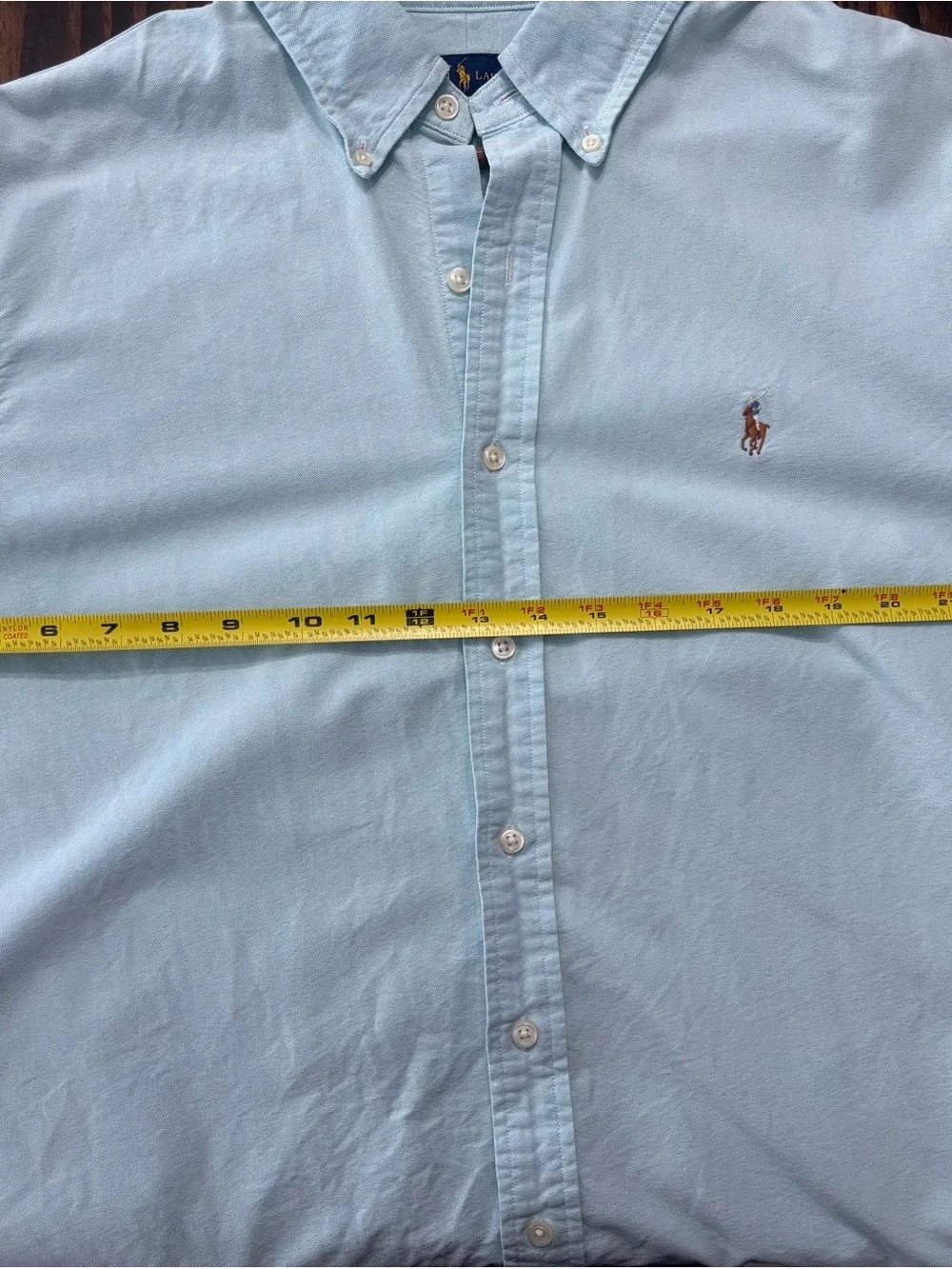 Ralph Lauren Men’s XL Classic Fit Oxford Short Sleeve Button Light Blue/Mint